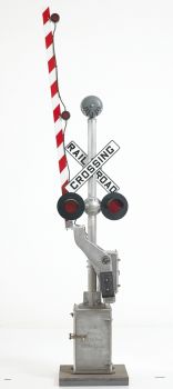 wooden train crossing gate