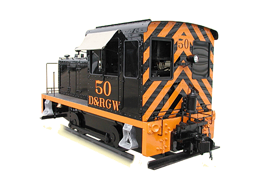 D&RGW #50 locomotive Rear Quarter View