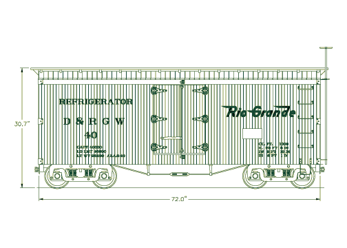 DRGW 1908 Reefer Car