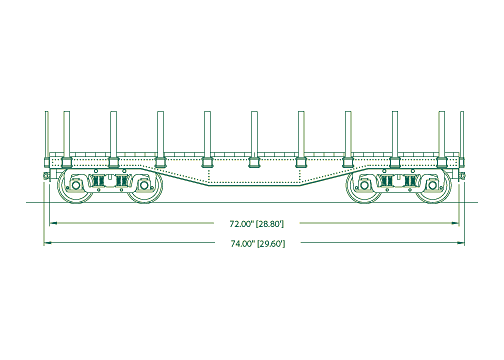 Drawing Steel Side Stake Car