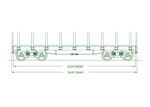 Narrow Gauge Wood Side Stake Car