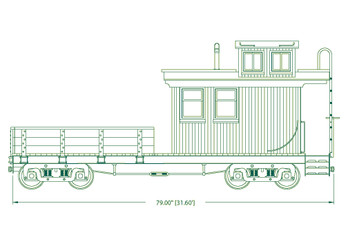 Wood Work Caboose Drawing