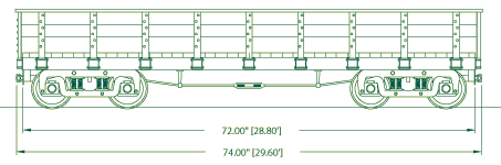 Wood side gondola drawing