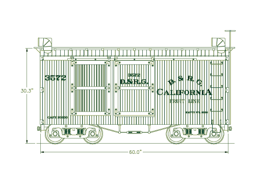 DRG 1887 Ventilated Box Car